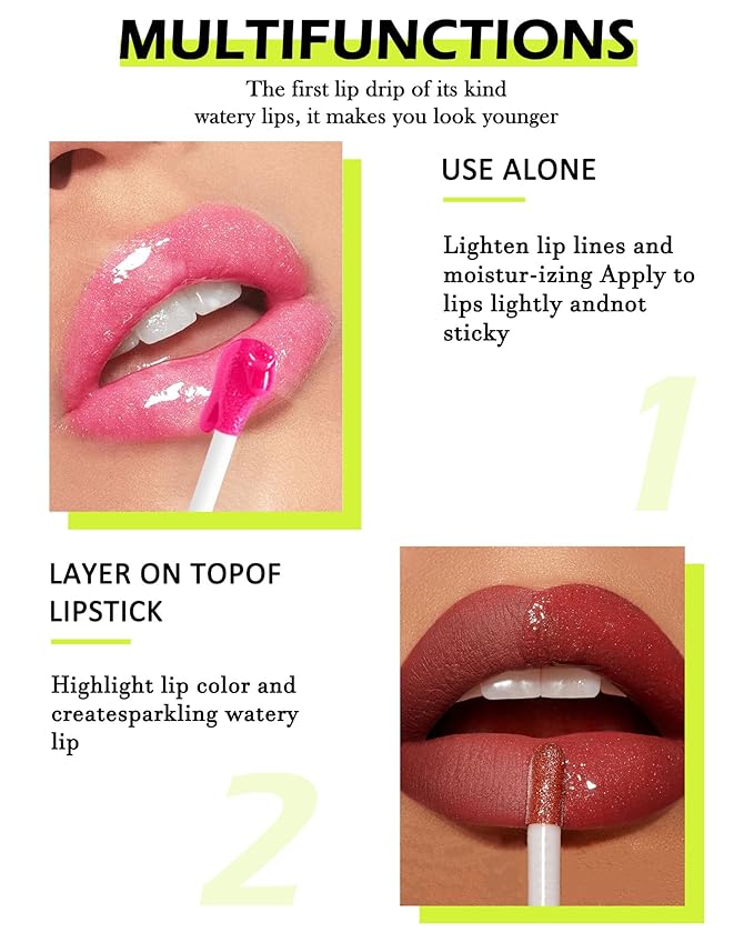 Lip Oil Lip Glaze-1Pcs Hydrating Red Lip Glow Oil,Shiny Transparent Tint Lip Gloss Plumping,Long Lasting Non-sticky Clear Glow Reviver Lip Care Oil, Women's Day Makeup Gift for Women Girl-05#