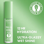 NYX PROFESSIONAL MAKEUP This Is Milky Gloss, Lip Gloss with 12 Hour Hydration, Vegan - Mint Chocolate Chip Shake (Mint Green)