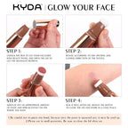 KYDA Blush Beauty Wand, Shimmer Face Blush with Cushion Applicator, Natural Pearl Finish, Silky Smooth Creamy Formula, Lightweight Blendable Blush Rouge Stick-Pearl Pink