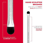 Mirabella Wet & Dry Eyeshadow Brush, Premium Professional Makeup Brush Collection, Cruelty-Free Synthetic Bristle Brush, Hand-Sculpted Brushed Aluminum Handle, Luxury Blending Brush for Makeup