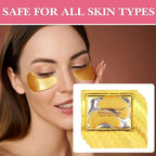 30 Pairs 24K Gold Under Eye Mask,Moisturising Under Eye Patches for Women,Crystal Collagen Eye Gel Pads for Reducing Fine Lines,Puffy Eyes and Dark Circles Under Eye Bags Treatments(Gold)