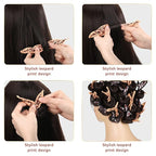 Bememo 40 Pieces Soft Curlers Hair Rollers Pillow Rollers for Hair Satin Sponge Curlers to Sleep in Overnight Heatless No Heat for Long Short Foam Rag Large Styling Tools(Leopard)