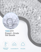 Luxtude Gel Eye Mask 2PCS, Reusable Cooling Eye Masks for Sleeping, Hot Cold Eye Mask Ice Pack, Frozen Cold Eye Compress for Puffiness/Dark Circles/Headaches/Migraines/Eye Bags/Stress Relief (Gray)