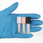 COSIDEA 10pcs 3ml empty lip gloss tubes with wand 0.1OZ Round mini White lipgloss tube container for DIY cosmetics packing