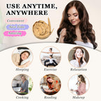 70" Soft Hair Curlers for Overnight Curls - No Heat Curl Wrap with 9 Rods for Long Hair, Khaki