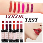 Wine Lip Tint 6 Colors Bottle Lipgloss Stain Waterproof Long Lasting Natural Liquid Lipstick Mini Make Up Gloss Matte Sticks Makeup Set Plumper Red Pack Set Wine 24 Hour Set Non-stick Cup