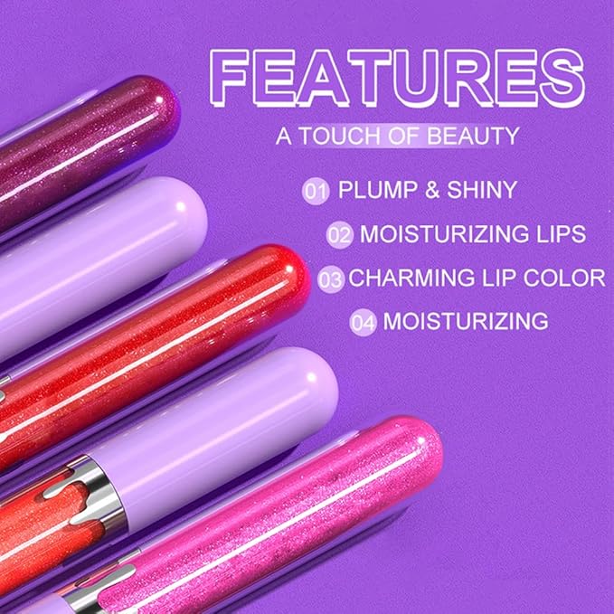 Glitter Liquid Lip Gloss,Mocha Shimmer Lipstick, Waterproof Shimmer Lip Stain Lip Glaze, High Shine Long Lasting Shiny Lip Color Makeup 03#