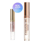 3 PACK Lip Oil Gloss, Hydrating Non-Sticky Lip Oil, 100% Natural Oil, Lightweight, Moisturizing, Nourishing (Rosegold & Cocoa Butter & Vitamin E)