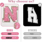 Personalized initial letter makeup bag,