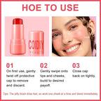 Jelly Blush Stick,Jelly Stain Stick,Lightweight Long Lasting Cheek Stick,Lightweight