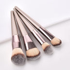 4pcs Professional Makeup Brush Set, Premium Synthetic Liquid Foundation Brush Blending Powder Tapered Kabuki Makeup Brushes Cosmetics Applicator