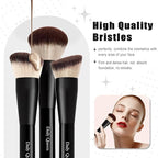 25 pcs Makeup Brush Set Holder Black Professional Kabuki Powder Concealers Eye shadows Blush Eyeliner Eyebrow Contour Eye blending Brushes (25pcs brush with holder)