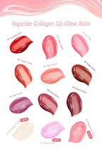 SELF BEAUTY Veganize Collagen Lip Glass Balm - Hydrating Lip w/Hyaluronic Acid - Vegan Korean Lip Balm Moisturizing Lip Care – Lip Gloss Repair for Dry Cracked Lips 0.06 oz (#11 Aurora Glitz)