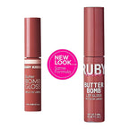 Ruby Kisses Lip Gloss Butter Bomb Gloss Non-Sticky Lip Gloss Vitamin E Natural Nude Lip Makeup - 7.8mL (0.26 US fl.oz) (Blind Date)