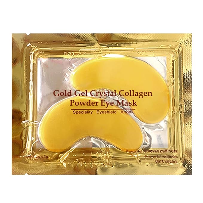Under Eye Patches - 30 Pairs 24K Gold Moisturizing Under Eye Mask, Anti Aging Collagen Eye Masks Skincare Eye Patches for Puffy Eyes and Dark Circles, Gold