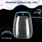 Extra Short Coffin Nail Tips, 240Pcs Soft Gel Nails, Half Matte Full Cover False Nail Tips for Nail Extension, Manicure, Home DIY, Salon, 12 Sizes, Pre-Shaped Acrylic Gelly Nails