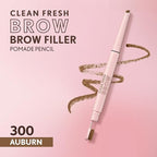 Covergirl Clean Fresh Brow Filler Pomade, 300 Auburn, Eyebrow Pencil, Ultra-Precise Tip, Creamy Formula, Highly Pigmented, Soft Matte Finish, Vegan Formula, 0.007oz