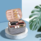 Ocheal striped makeup bag,travel makeup