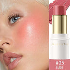 2Pcs Cream Blush Makeup Stick,Monochromatic Multi-Stick Face Blush