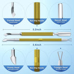 2PCS Metal Mineral Gold Cuticle