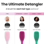 Tangle Teezer Ultimate Detangler Curly Hair Brush, Dry & Wet Hairbrush, Reduces Frizz & Breakage, for 3C to 4C Curly Hair Types, Aqua Green