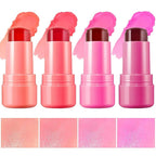 Jelly Blush Stick,Jelly Stain Stick,4Pcs Lightweight Long Lasting Lightweight