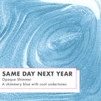 Olive & June Long Lasting Nail Polish | Gel-Like Finish No Lamp Needed | Lasts up to 10 days | Salon-Quality at Home | 15-Free Vegan Cruelty-Free Chip-Resistant Shine |Same Day Next Year Shimmery Blue