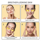 Under Eye Patches (24 Pairs) - Gifts for Women - Golden Under Eye Mask for Dark Circles, Puffiness & Wrinkles, Eye Gels Pads for Refreshing, Revitalizing - Bridesmaid Gifts