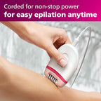 Philips Beauty Satinelle Essential Compact Hair Removal Epilator for Women, BRE235/04 (Corded Use Only)