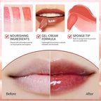 Hydrating Lip Glow Oil-Lip care oil- Lip Oil Tinted for Lip Care and Dry Lips-Prevents Dry Cracked-Non-sticky Big Brush Head-Lip Plumping -Lip Oil gloss tinted-020#MAHOGANY