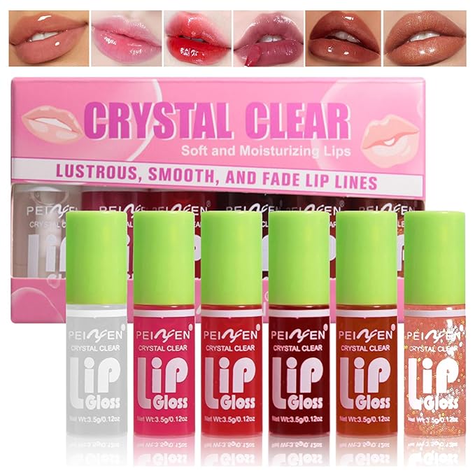 Yasovigi 6 Colors Lip Oil Lip Stain, Watery Yasovigi