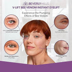 Beverly Hills V-Lift Instant Eye Lift and Eye Tuck Bee Venom Serum for Puffy Eyes, Dark Circles, Wrinkles, and Under Eye Bags Treatment for Women and Men | 30mL (120 Day Supply)