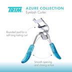 TRIM Azure Collection Eyelash Curler – Curls Quickly and Easily for Longer-Looking Lashes – Smooth Opening and Closing Action – Easy-to-Grip Handles – Eye Pads are Gentle on Lids While Curling
