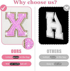 Initial letter patch makeup bag,