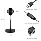 Amuou Sunset Lamp and Rainbow Lights,2 Colors in 1 Projector Sunset Light with 7 Levels of Adjustable 180 Degree Rotation Projection Led Night Light for Photography, Selfie, Tiktok and Home Decor