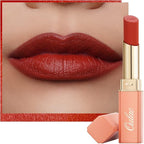 Oulac Red Creamy Matte Lipstick, Soft Satin Finish Lipsticks for Women with Moisturising Formula, Rich Color, Highly Pigmented Enriched with Rose Oil, Vegan & Cruelty-Free| 3.6g (Y05)