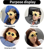 Cooling Eye Mask for Sleeping, Cute Alien Plush Sleep Eye Mask with Adjustable Strap and Built-in ice Pack for Kids & Adults, Cold Under Eye Mask for Travel, Meditation, Relaxation, and Sleep