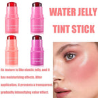 4PCS Milk Cooling Water Jelly Tint, Jelly Tint Makeup Jelly Blush Stick, Cruelty Free, Milk Jelly Blush, Blush Stick for Cheeks and Lips with Gift