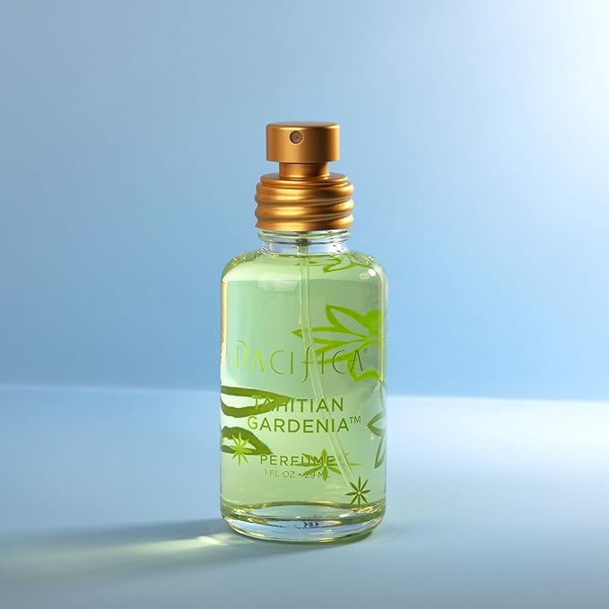 Pacifica Tahitian Gardenia Perfume Spray 1oz – Tropical Floral Fragrance with Gardenia Bloom, Jasmine & Sweet Orange, Warm Vanilla Coconut Notes, Vegan & Cruelty-Free Clean Perfume for Women