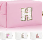 Personalized initial letter makeup bag,