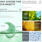 MEICOLY 30 Pads Lip and Eye Mask Sheet,Moisturizing Seaweed Eye Mask Crystal Anti-Aging Eye Patches Strawberry Lip Mask,Dark Circle Remover with Box,Lip and Eye Mask Set