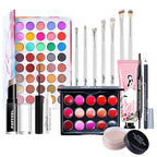All-in-One Makeup Gift Set Carry All Makeup Kit Women Full Kit With Makeup Bag Lipgloss Lipstick Concealer Blush Foundation Face Powder Eyeshadow Palette Cosmetic Palette #3