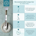 Bare Essentials Living Clay Face Mask Brush (3 Pack, White) Dual Soft Silicone Face Mask Applicator Brush Tool, Great Facial Essentials, Moisturizer Applicator & Skincare Brush for Facials