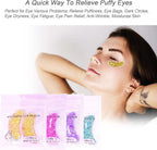 Under Eye Patches for Puffy Eyes, Hot Cold Treatment Cooling Gel Eye Pads Eye Mask for Wrinkles Dark Circles Puffiness Eye Bags，Eye Ice Pack， 6Pair