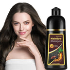 Natural Black Tea Hair Dye Shampoo 3-in-1, 100% Gray Hair Coverage in Minutes, Hair Instant Dye Shampoo for Women Men, Plant Based Hair Color Shampoo with Conditioner, Champu Con Tinte Para Canas