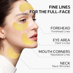 LANBENA 24K Gold Under Eye Patches(30 Pairs) -Cooling Eye Masks for Fine Lines Reduce, with Caffeine Niacinamide Tetrapeptide Hydra-Gel Collagen, Puffy Eyes & Dark Circles & Eye Bags Treatment