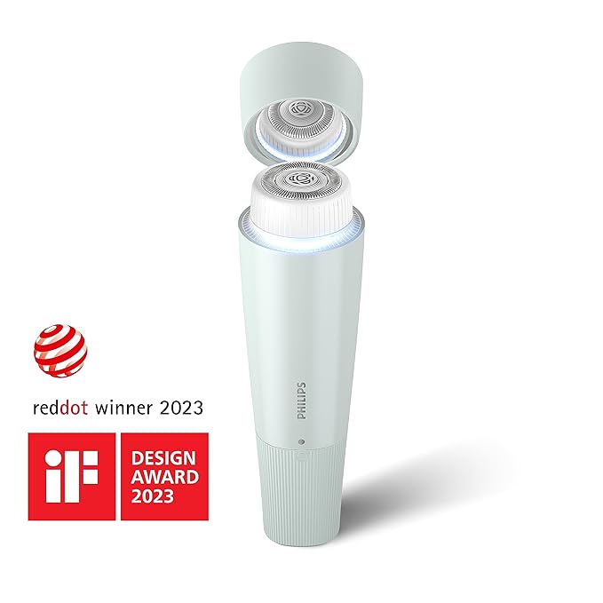 Philips Beauty Series 5000 Electric Shaver and Personal Groomer for Women, Cordless & Compact, Hypoallergenic Head, Gentle & Quick Hair Removal Easy Touch Ups, Mint Green, BRR474/00