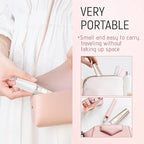 Rechargeable Facial Hair Remover for Women: 2-in-1 Device for Shaping Eyebrows and Removing Face Peach Fuzz(Rose Gold)