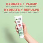 Garnier SkinActive Green Labs Hyalu-Melon Smoothing Milky Washable Cleanser with Hyaluronic Acid + Watermelon for Dehydrated Skin, Fine Lines, (Packaging May Vary), 4.4 FL Oz