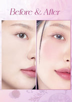 I'm Meme Palette - Afternoon Tea Blusher | Blossom Tea Blended, Cool Tone Blush for Cheek, Soft Pink, Peach, Lavender, 3 Shades Palette, Matte Powder Blush for Face&Cheeks, 0.4oz